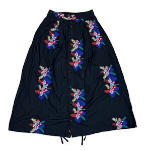 Engineered Garments Tuck Skirt FW24 Cotton Floral Embroidery Women's 1